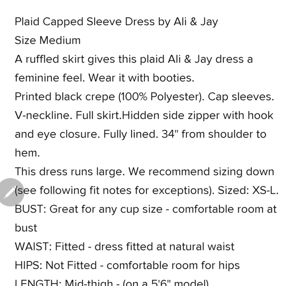 ALI & JAY PLAID CAPPED SLEEVE DRESS - Picture 4 of 8